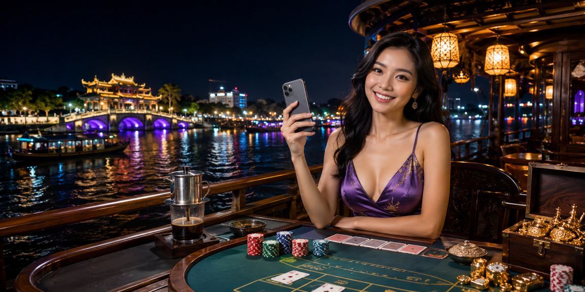 Người dùng tại Huế thưởng thức cà phê và trải nghiệm baccarat trực tuyến trên điện thoại